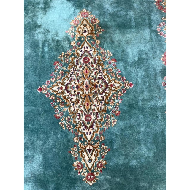 Persian 1970s Persian Kerman, 9' X 12' For Sale - Image 3 of 6