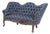 Victorian Button-Tufted Upholstered Walnut Sofa For Sale