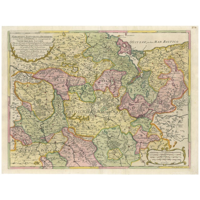 Map of the Margraviate of Brandenburg by Giacomo Cantelli Da Vignola, 1687 For Sale