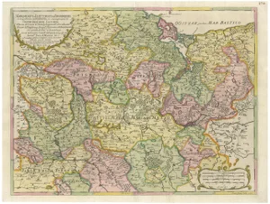 Map of the Margraviate of Brandenburg by Giacomo Cantelli Da Vignola, 1687