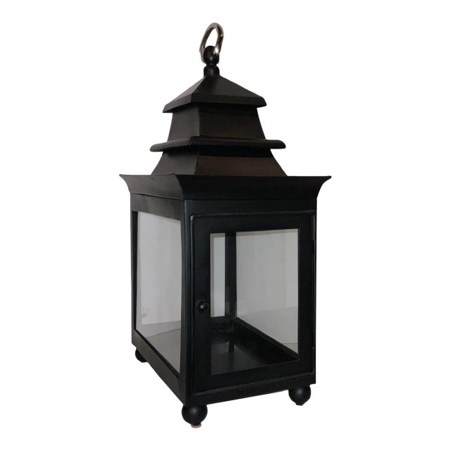 Modern Black Metal Concorde Lantern For Sale