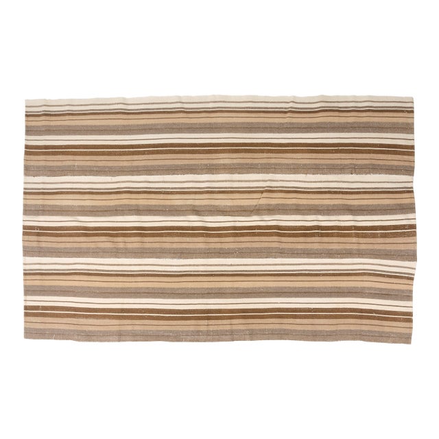 Antique Bohemian Stripe Kilim Rug For Sale