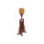 Chinese Vintage Chinese Brick Red Wood Floor Lamp With Golden Carving Base For Sale - Image 3 of 10