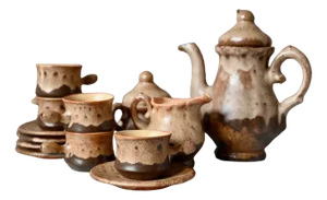 Coffee Service from Vallauris, France, 1960s, Set of 13