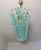 Turquoise and Clear Murano Glass Poliedri Chandelier by Carlo Scarpa For Sale - Image 9 of 18