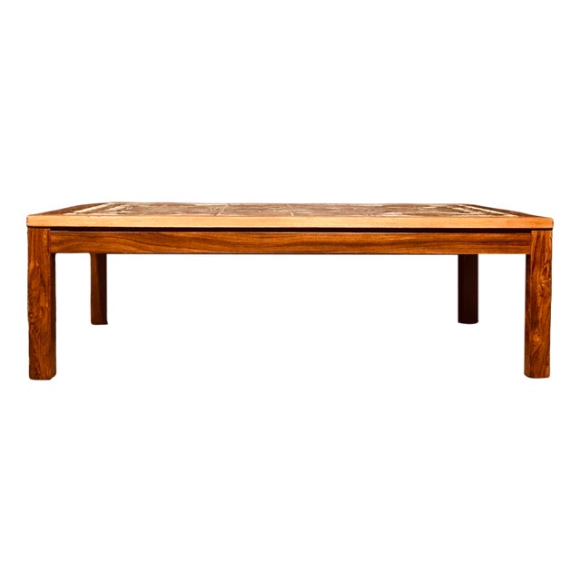 Mid-Century Danish Rosewood Coffee Table with Tiled Top by Oxart for Trioh, 1960s For Sale