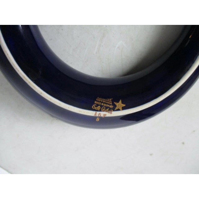 Lindner Lindner Kueps Porcelain Cobalt Art Deco Wall Pocket Vintage 30s For Sale - Image 4 of 5