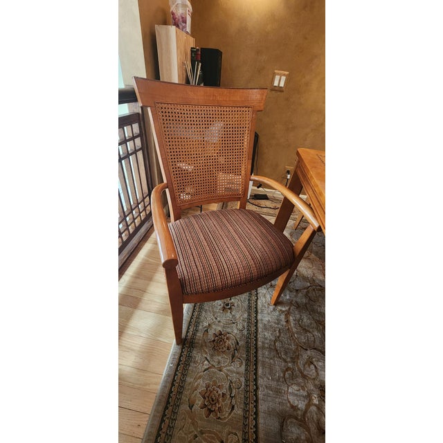 Brown Hickory White Co. Biedermeier Style Genesis Dining Set, Includes Table ( 1Leaf Extension) and Pads) With Six Chairs $4500 For Sale - Image 8 of 11