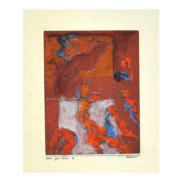 Sergio Barletta, Movie Room, Mixed Media, 1970s For Sale