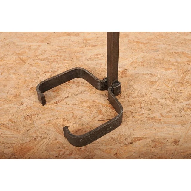 Ash Standing Container in Metal Frame & Wood Bracket For Sale - Image 9 of 12