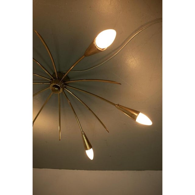 Metal Vintage Sputnik Ceiling Lamp For Sale - Image 7 of 8