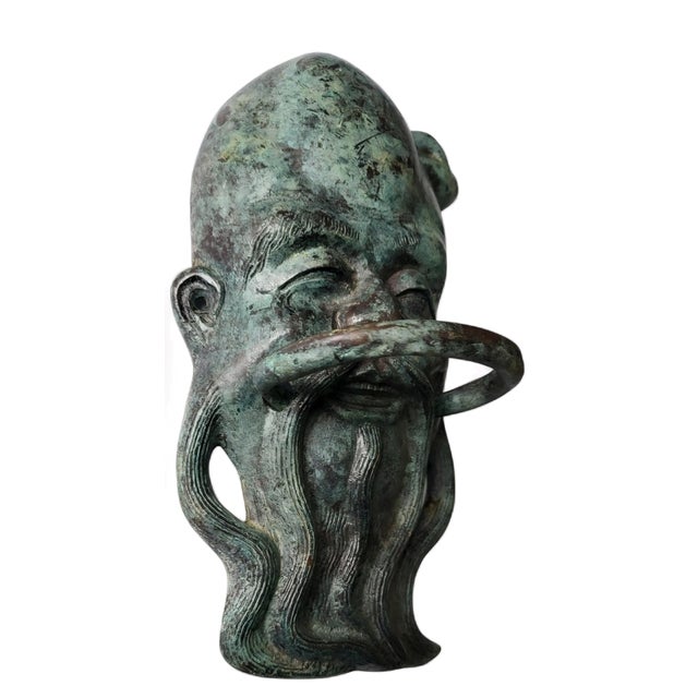 1960s Vintage Bronze Door Knocker For Sale - Image 5 of 6