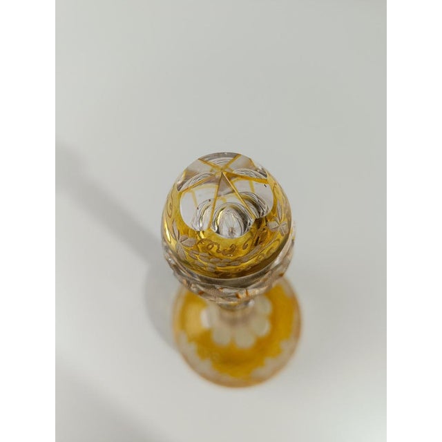 Vintage Spirit Decanter Bottle in Colored Cut Crystal and Embossed Silver, 1930s For Sale - Image 17 of 18