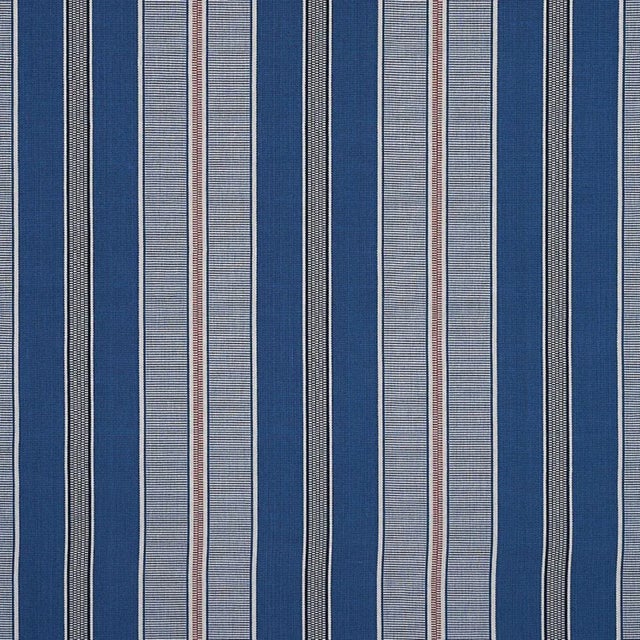 Schumacher Schumacher X A Rum Fellow Scoop Stripe Fabric in Neptune For Sale - Image 4 of 4