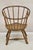 Antique French Country Colonial Chestnut Oak Wood Small Bowed Windsor Arm Chair For Sale - Image 9 of 12