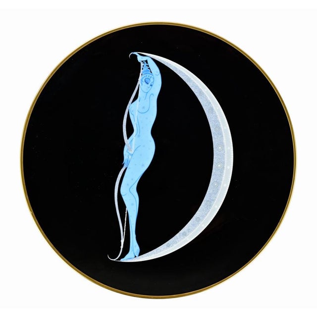 D Plate The Alphabet in Ceramic by Erté, Italy, 1986 For Sale - Image 4 of 5