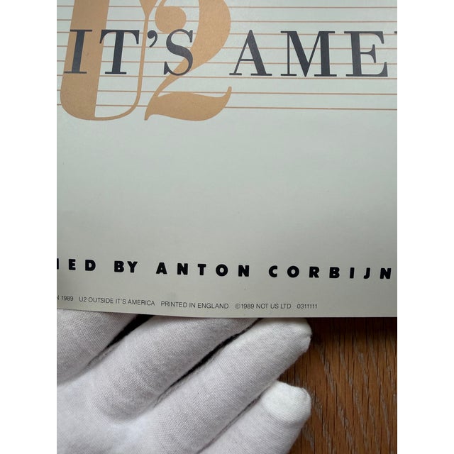 1980s Anton Corbijn, U2 Outside It's America, Photographed by Anton Corbijn, Copyright Athena Int.., London 1989, Printed in England For Sale - Image 5 of 10