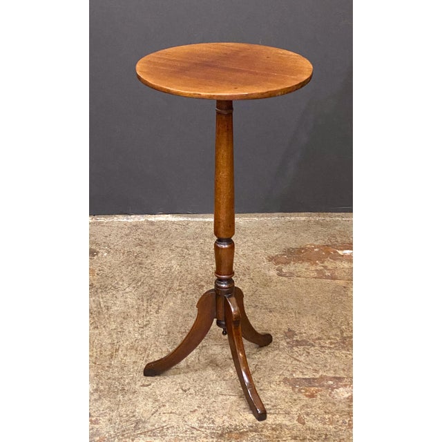 English Wine or Cocktail Table of Mahogany (Dia 13 3/4) For Sale - Image 4 of 8