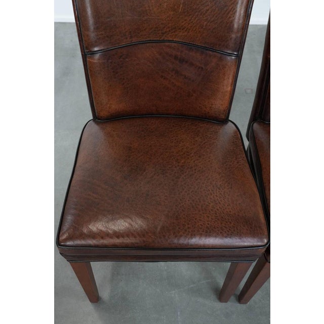 1990s Dining Chairs in Sheepskin Leather, Set of 2 For Sale - Image 5 of 13