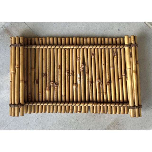 Mid 20th-Century Bamboo Curved Scrolled Arm Plant Stand / Riser For Sale - Image 16 of 18