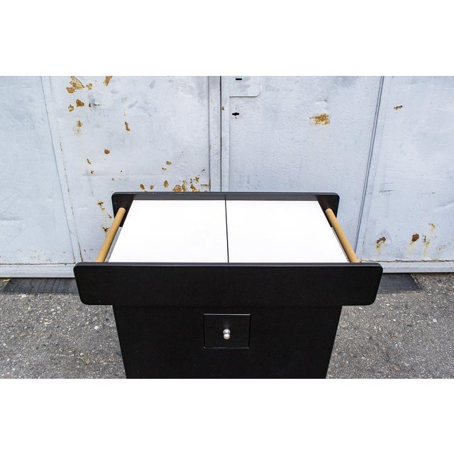 1980s Lacquered Wooden Bar Trolley, 1980s For Sale - Image 5 of 10