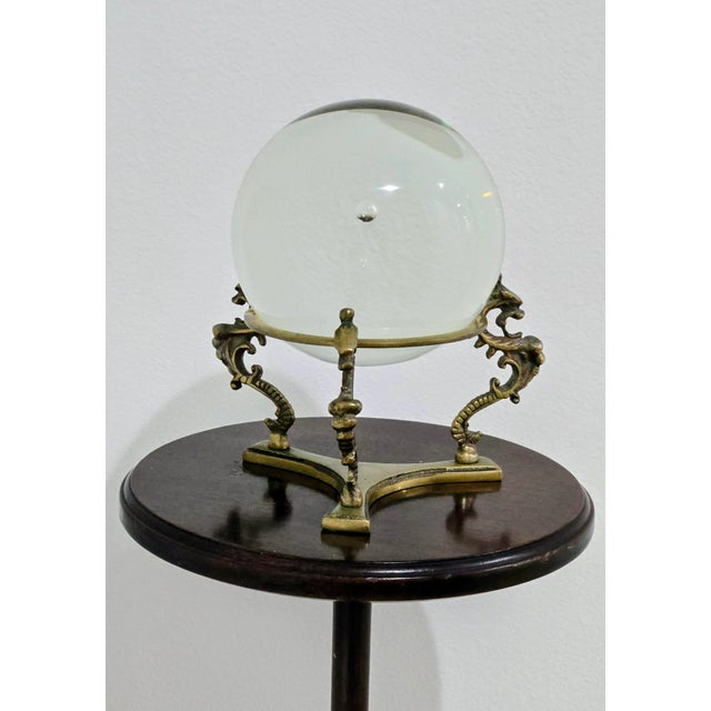 Vintage Brass Dragon Crystal Ball Stand – Korean, Mid-20th Century For Sale - Image 4 of 8
