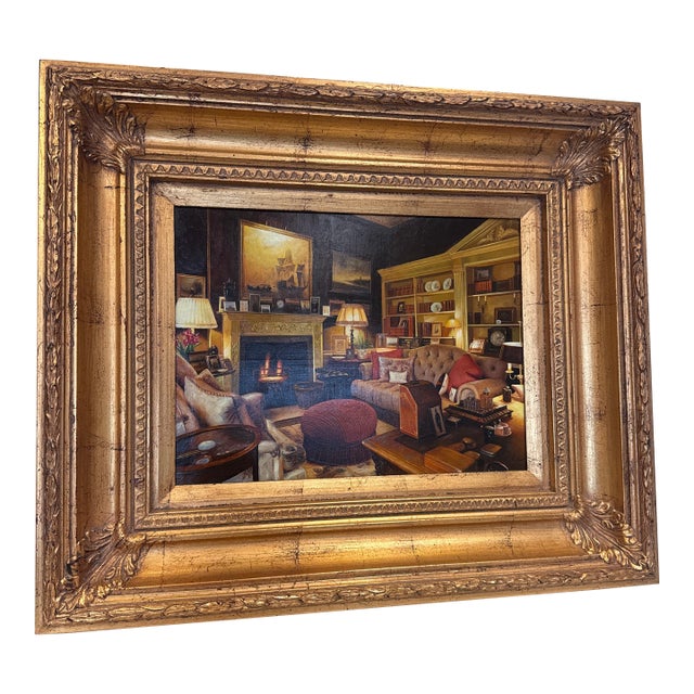 Original Hyperrealistic Interior Painting For Sale