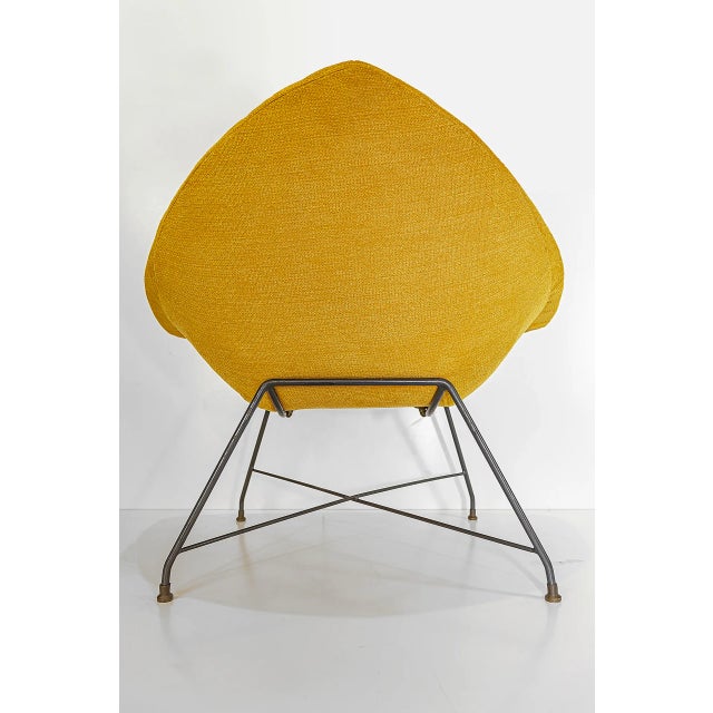 Gold Lounge Chair by Augusto Bozzi for Saporiti, 1955 For Sale - Image 6 of 9