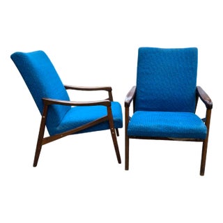 Set of Mid-Century Armchairs by Jiroutek for Interier Praha, 1960s For Sale