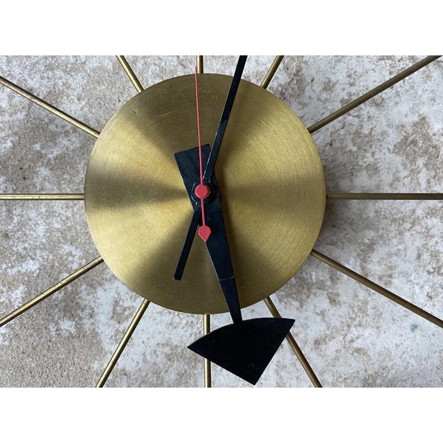 Ball Clock in Brass and Wood by George Nelson, 1955 For Sale - Image 9 of 15