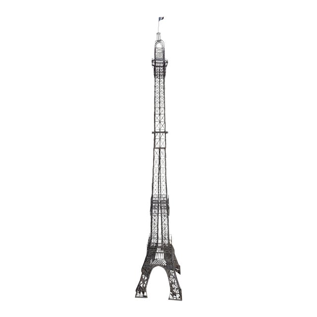 Eiffel Tower Metal Sculpture 9' 3" Tall X 19" Wide Custom Design For Sale