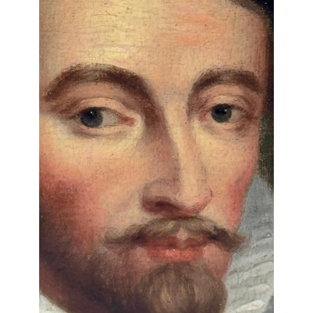 Wood English Oil Painting Portrait Sir Walter Raleigh C18th Century Gilt Framed After the Celebrated Lennard Type For Sale - Image 7 of 11