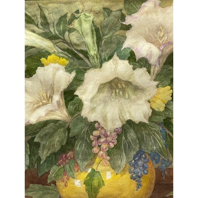 A Watercolor Still Life Bouquet Painting on Paper by Bailey Brownie For Sale - Image 9 of 10