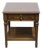 Drexel Furniture Bookmatched Walnut Italian Mediterranean Style 20" Accent End Table For Sale
