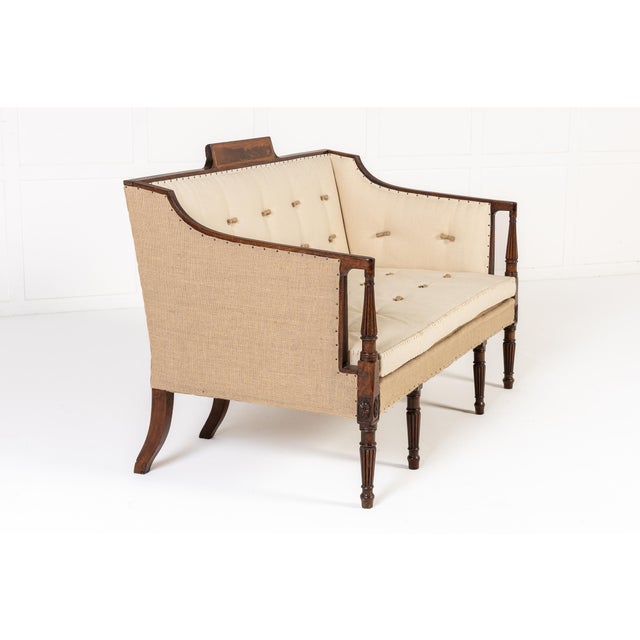 19th century english regency mahogany sofa a 19th century english regency period mahogany sofa. this sofa is very much in...