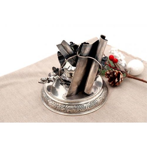 Silver Inkwell with Quill Holder For Sale - Image 5 of 7