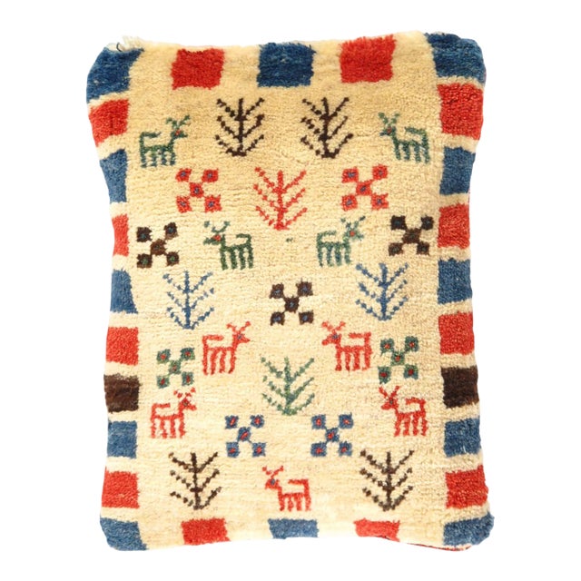 Pasargad DC Fine Hand Knotted Gabbeh Pillow For Sale