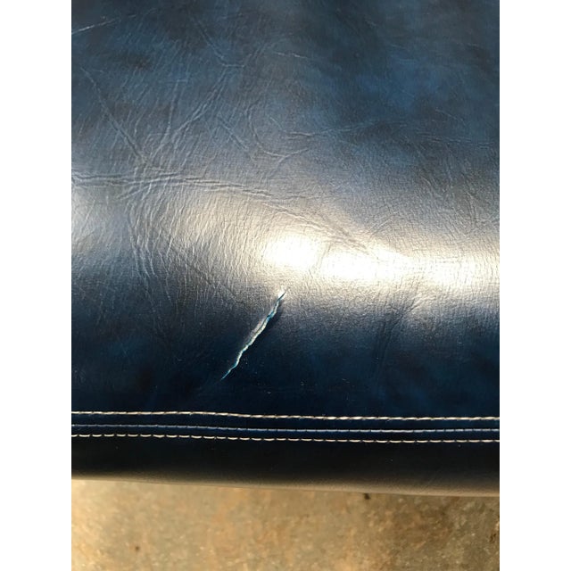 Blue Pair of Milo Baughman Thin-Line Dining Chairs For Sale - Image 8 of 9