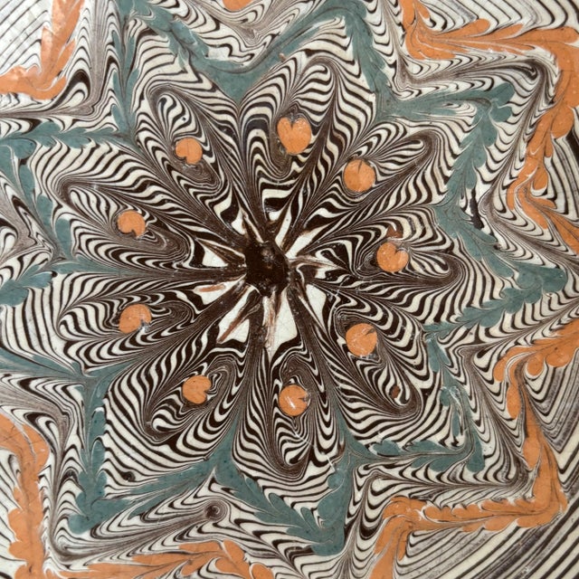 Traditional Romanian Handcrafted Horezu Decorative Plate For Sale - Image 16 of 18