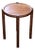 Small Contemporary Walnut Wood Side Table With Bronze Details For Sale