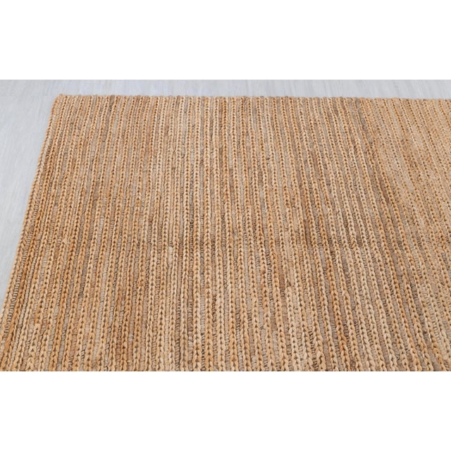 Boho Chic Premium Braided Hand Woven Jute Wool Rug 5x7 Ft. For Sale - Image 3 of 13