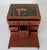 Vintage: C.1970's Anglo-Indian, Monkey motif, Hand-crafted and painted, lidded front storage box and/or apothecary box...