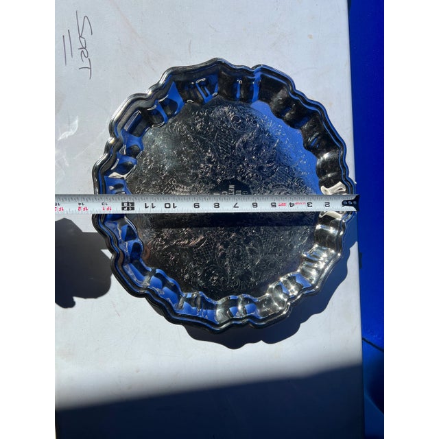 French 1970s Silverplate Serving Trays- Set of 3 For Sale - Image 3 of 8