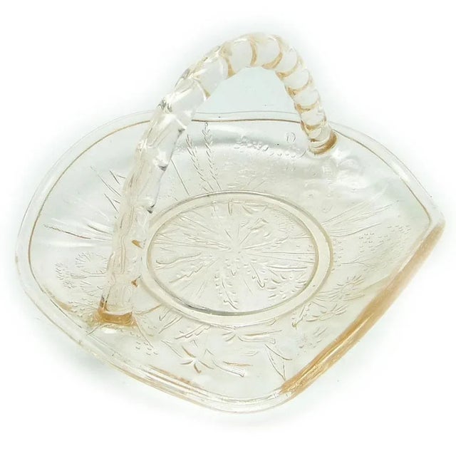 Art Nouveau Basket from Ząbkowice Glassworks, Poland, 1930s, in Good conditions. Designed 1920 to 1949 I have official...