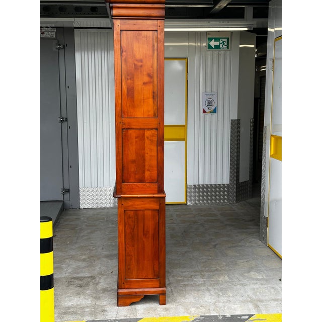 20th Century Cherry Wood Bookcase with Sliding Writing Surface, 1920s For Sale - Image 14 of 18