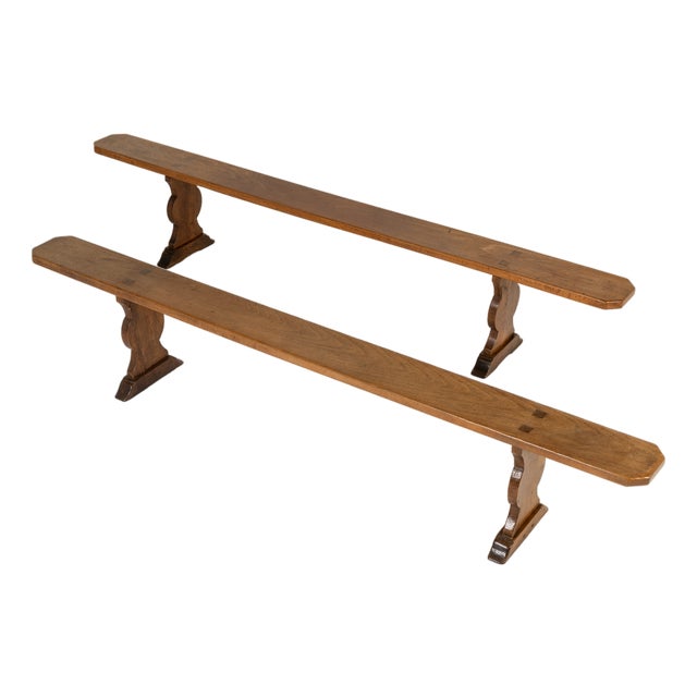 19th Century French Hall Benches, Set of 2 For Sale