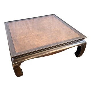 Vintage Ming Style Burl Wood Coffee Table For Sale