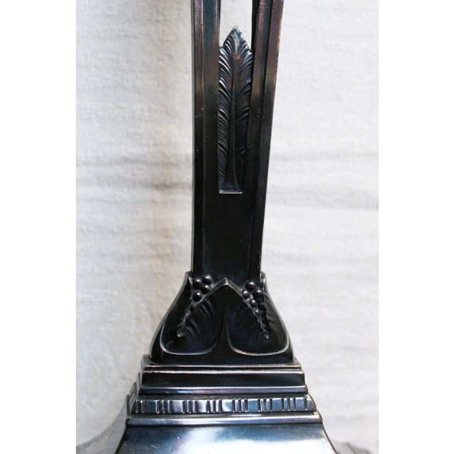 Antique Kayserzinn Three-Light Candlestick, 1890s For Sale - Image 6 of 15