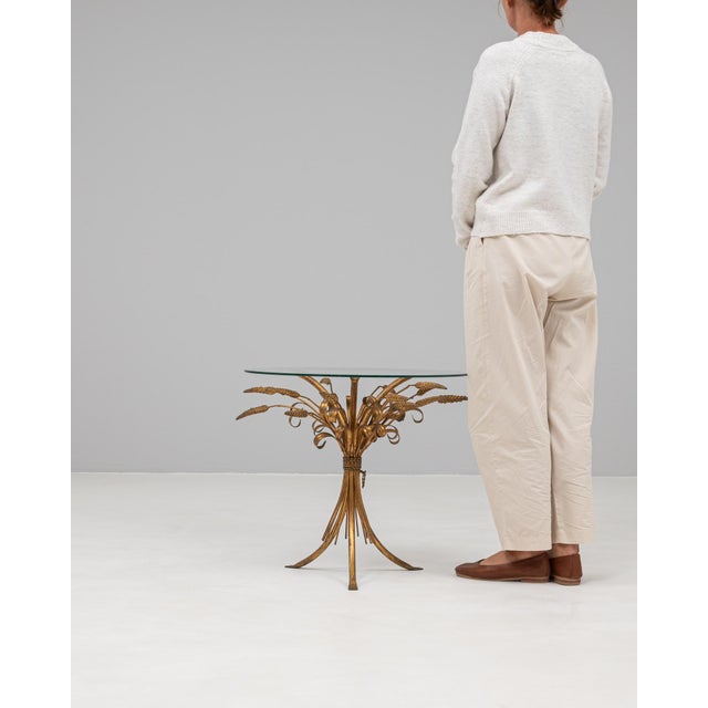 Italian 20th Century Italian Brass Coffee Table With Glass Top For Sale - Image 3 of 18