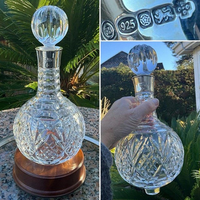 A superb Stuart Crystal hogget port decanter, handcrafted in Stourbridge, England, and dating to the Millennium year 2000....